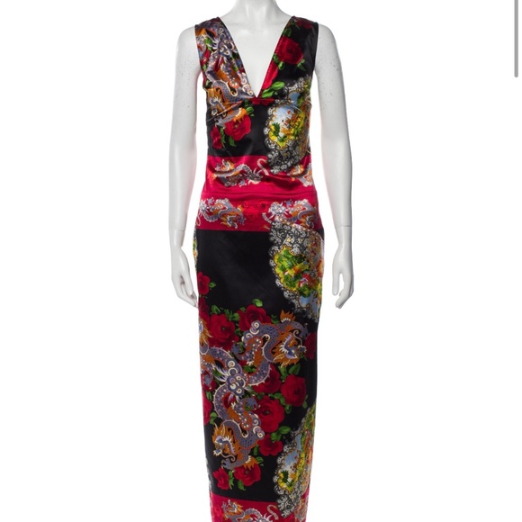 Vintage Dolce&gabbana dragon printcollector dress